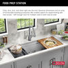 45” Workstation Undermount Single Bowl 16 Gauge Stainless Steel Kitchen Sink with 2-Tier WorkFlow™ Ledge and Accessories